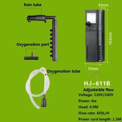 Planet Gates SUNSUN mini nano 111B 311B 611B JP-012F building internal filter submersible oxygen pump fish turtle aquarium water plant tank