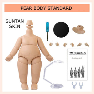 Planet Gates Suntan Pear Movable Joint Ymy Doll Fat Animal Body Cat Foot Animal Tail Doll Replace Body Accessories For Nendoroids, Ob11, Gsc, Obitsu 11