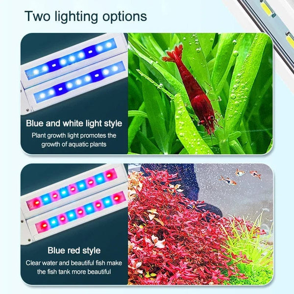 Planet Gates Super Bright Clip Lamp LED Aquarium Light for Aquatic Plant Grow Fish Tank Full Spectrum Timing Lamp 220-240V 30~70CM 4W 8W 13W