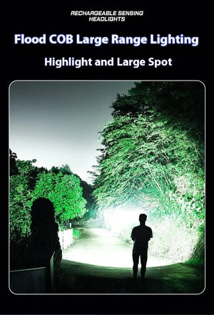 Planet Gates Super Bright LED Rechargeable High-power Headlights High Brightness Emergency Charging Outdoor Head Flashlight Fishing Lamp