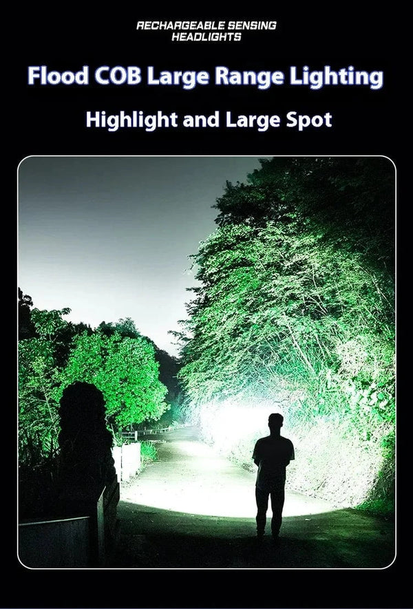 Planet Gates Super Bright LED Rechargeable High-power Headlights High Brightness Emergency Charging Outdoor Head Flashlight Fishing Lamp