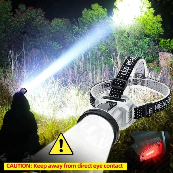 Planet Gates Super Bright LED Rechargeable High-power Headlights High Brightness Emergency Charging Outdoor Head Flashlight Fishing Lamp