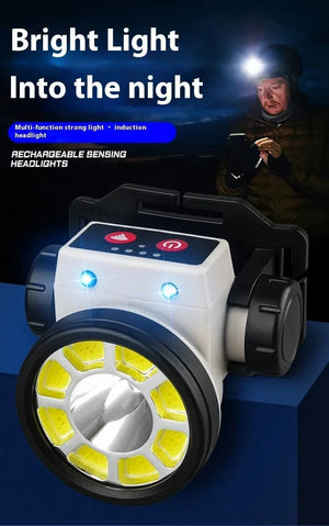 Planet Gates Super Bright LED Rechargeable High-power Headlights High Brightness Emergency Charging Outdoor Head Flashlight Fishing Lamp