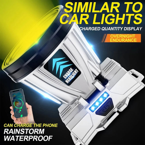 Planet Gates Super Bright Rechargeable Headlight 1200mAh High Power Headlamp Waterproof Emergency Fishing Camping Lantern Head Flashlight