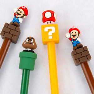 Planet Gates Super Mario Bros Black Ink Neutral Pen 0.5mm Gel Pen Cartoon Student School Supplies Stationery Pens Children's Gift