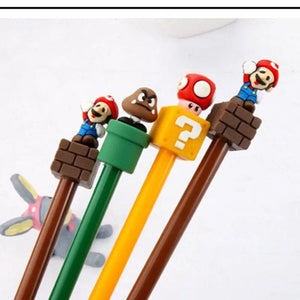 Planet Gates Super Mario Bros Black Ink Neutral Pen 0.5mm Gel Pen Cartoon Student School Supplies Stationery Pens Children's Gift