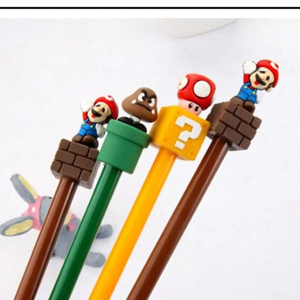 Planet Gates Super Mario Bros Black Ink Neutral Pen 0.5mm Gel Pen Cartoon Student School Supplies Stationery Pens Children's Gift