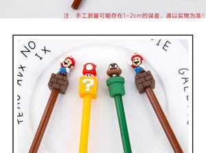 Planet Gates Super Mario Bros Black Ink Neutral Pen 0.5mm Gel Pen Cartoon Student School Supplies Stationery Pens Children's Gift