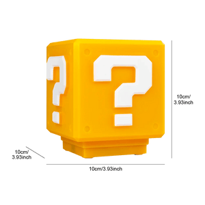 Planet Gates Super Mario LED Question Mark Night Light with Music Anime PeripheralsToad Children Bedroom Bedside Lamp USB Charging Gifts