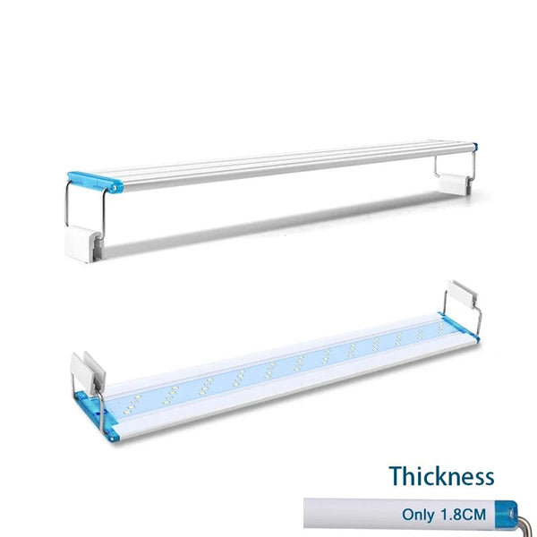 Planet Gates Super Slim LED Aquarium ledlight RGB Aquatic Plant Light 18-58CM Extensible Clip for Fish Tank 90-260V Color Lights
