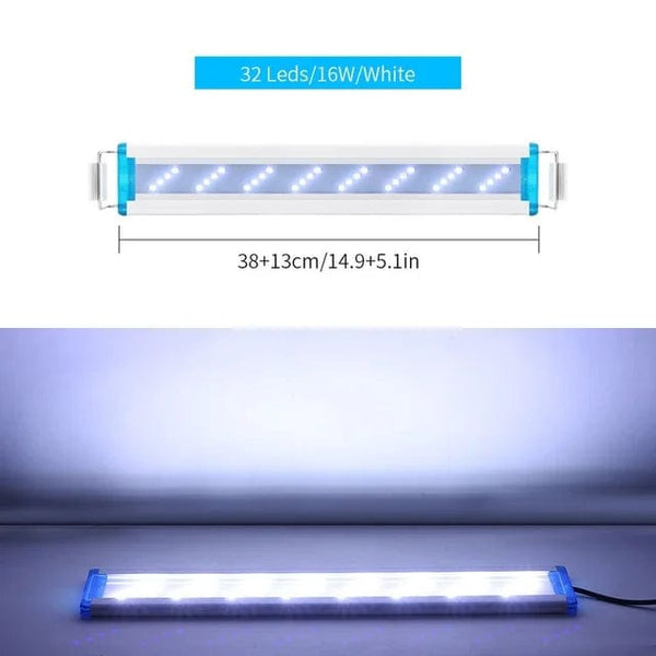 Planet Gates Super Slim LED Aquarium ledlight RGB Aquatic Plant Light 18-58CM Extensible Clip for Fish Tank 90-260V Color Lights