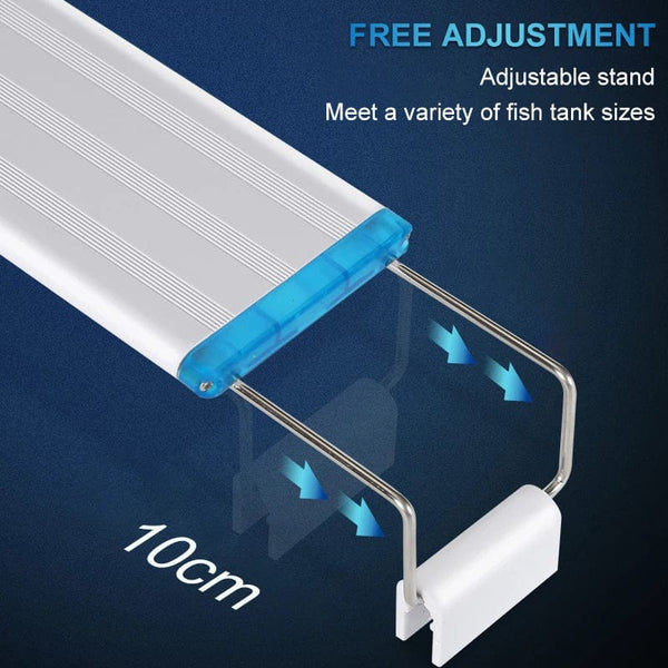 Planet Gates Super Slim LED Aquarium ledlight RGB Aquatic Plant Light 18-58CM Extensible Clip for Fish Tank 90-260V Color Lights