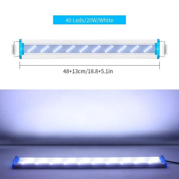 Planet Gates Super Slim LED Aquarium ledlight RGB Aquatic Plant Light 18-58CM Extensible Clip for Fish Tank 90-260V Color Lights