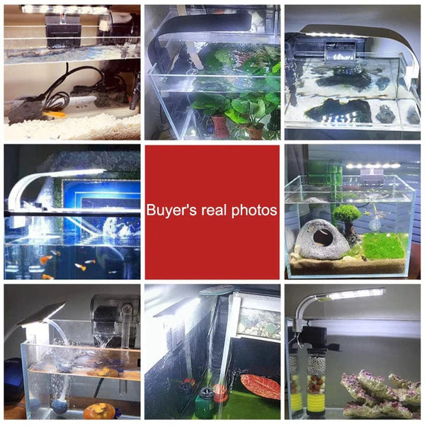 Planet Gates Super Slim LED Aquarium Light Lighting plants Grow Light 5W/10W/15W Aquatic Plant Lighting Waterproof Clip-on Lamp For Fish Tank