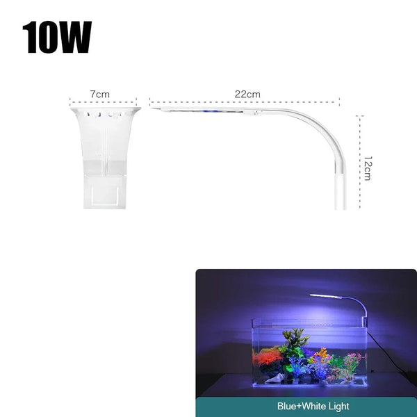 Planet Gates Super Slim LED Aquarium Light Lighting plants Grow Light 5W/10W/15W Aquatic Plant Lighting Waterproof Clip-on Lamp For Fish Tank