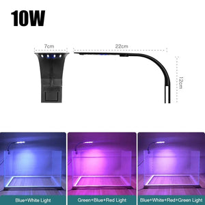 Planet Gates Super Slim LED Aquarium Light Lighting plants Grow Light 5W/10W/15W Aquatic Plant Lighting Waterproof Clip-on Lamp For Fish Tank