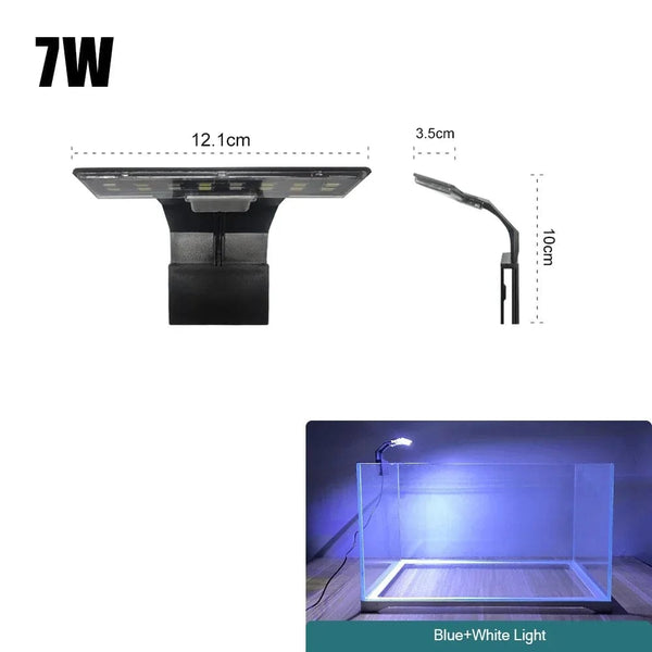 Planet Gates Super Slim LED Aquarium Light Lighting plants Grow Light 5W/10W/15W Aquatic Plant Lighting Waterproof Clip-on Lamp For Fish Tank