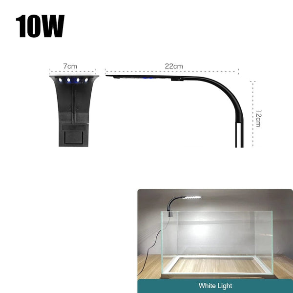 Planet Gates Super Slim LED Aquarium Light Lighting plants Grow Light 5W/10W/15W Aquatic Plant Lighting Waterproof Clip-on Lamp For Fish Tank