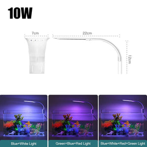 Planet Gates Super Slim LED Aquarium Light Lighting plants Grow Light 5W/10W/15W Aquatic Plant Lighting Waterproof Clip-on Lamp For Fish Tank