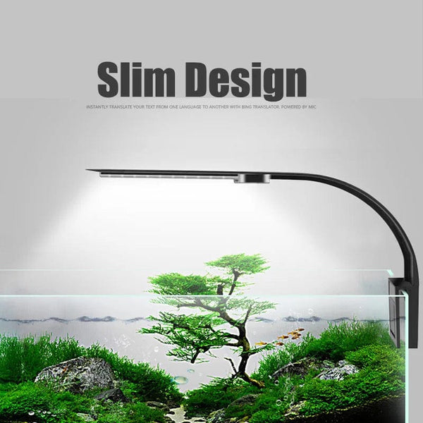 Planet Gates Super Slim LED Aquarium Light Lighting plants Grow Light 5W/10W/15W Aquatic Plant Lighting Waterproof Clip-on Lamp For Fish Tank
