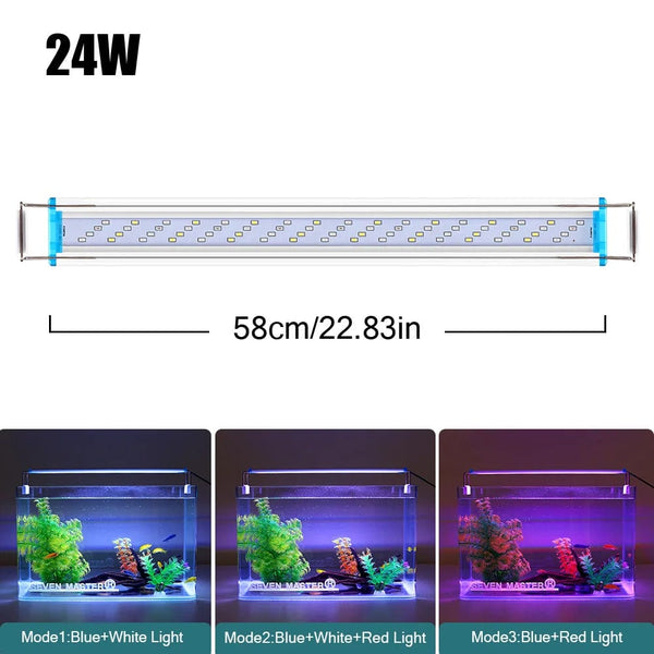Planet Gates Super Slim LEDs Aquarium Lighting Aquatic Plant Light 18-75CM Extensible Waterproof Clip on Lamp For Fish Tank