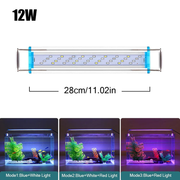 Planet Gates Super Slim LEDs Aquarium Lighting Aquatic Plant Light 18-75CM Extensible Waterproof Clip on Lamp For Fish Tank
