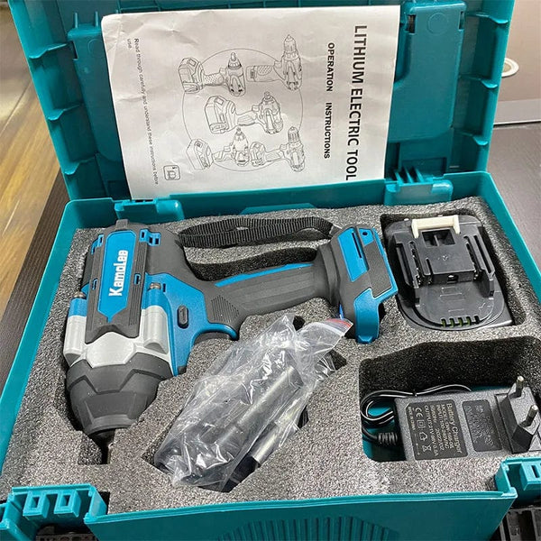 Planet Gates 【Super Torque】Kamolee 1800N.m  DTW700 Electric Impact Wrench High Torque 1/2 Inch Compatible With 18V Makita Battery