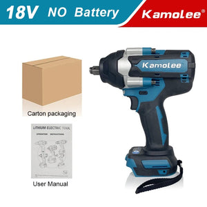 Planet Gates 【Super Torque】Kamolee 1800N.m  DTW700 Electric Impact Wrench High Torque 1/2 Inch Compatible With 18V Makita Battery