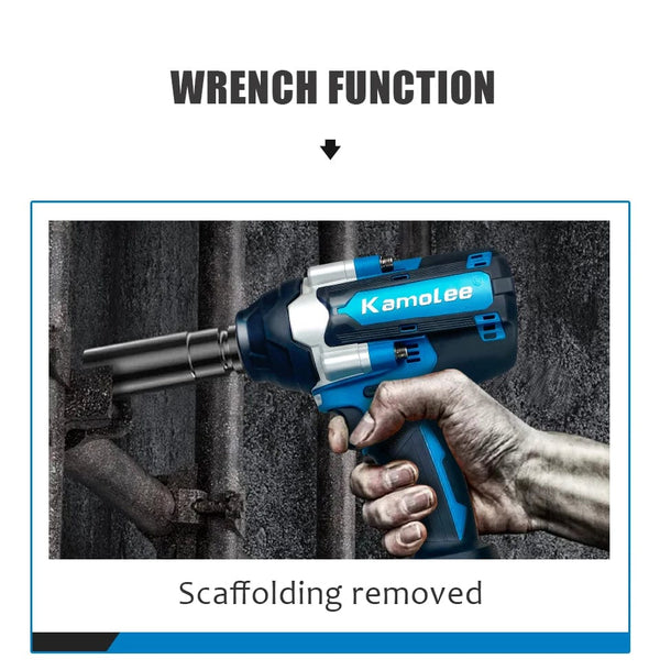 Planet Gates 【Super Torque】Kamolee 1800N.m  DTW700 Electric Impact Wrench High Torque 1/2 Inch Compatible With 18V Makita Battery