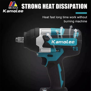 Planet Gates 【Super Torque】Kamolee 1800N.m  DTW700 Electric Impact Wrench High Torque 1/2 Inch Compatible With 18V Makita Battery