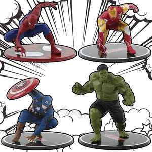 Planet Gates Superhero Figure SpiderMan Ironman Captain America Hulk War Machine Action Figure Model Toys For Kids Christmas Gift