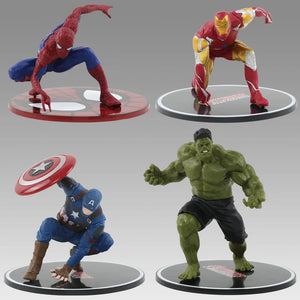 Planet Gates Superhero Figure SpiderMan Ironman Captain America Hulk War Machine Action Figure Model Toys For Kids Christmas Gift