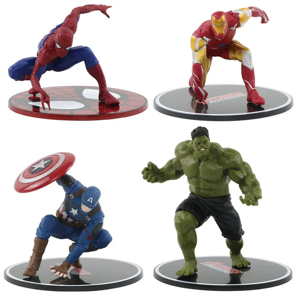 Planet Gates Superhero Figure SpiderMan Ironman Captain America Hulk War Machine Action Figure Model Toys For Kids Christmas Gift