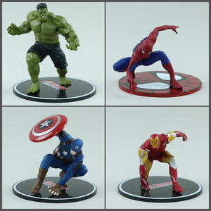 Planet Gates Superhero Figure SpiderMan Ironman Captain America Hulk War Machine Action Figure Model Toys For Kids Christmas Gift