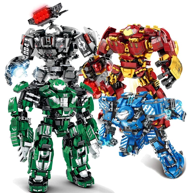 Planet Gates Superheroes Mecha Building Blocks Toys for Boys Super Armor Robot Model Military Warrior Action Figures Gifts for Kids Children
