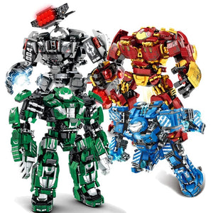 Planet Gates Superheroes Mecha Building Blocks Toys for Boys Super Armor Robot Model Military Warrior Action Figures Gifts for Kids Children