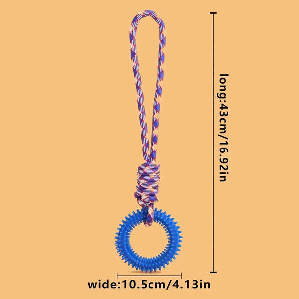 Planet Gates Supet Interactive Training Pet Toy Ring Spiked Ring Dog Teeth Cleaning Pet Supplies