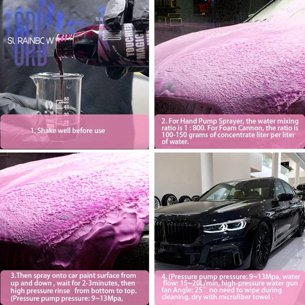 Planet Gates SURAINBOW Foaming Car Wash - High-Foaming, Concentrated Formula For Greater Cleaning Action, Safely Lifting Dirt, Grime And Residues For An Exceptional Clean