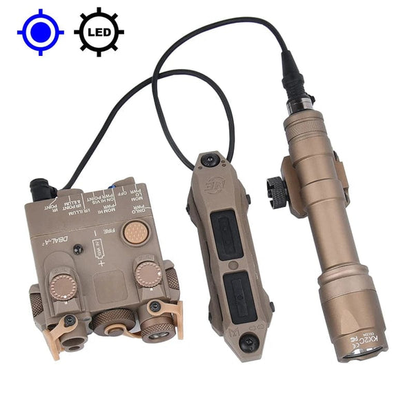 Planet Gates Surefir M600 M600C M600U M300A Airsoft Powerful Flashlight Tactical  DBAL Red Green Blue Dot Hunting  Airsoft Laser Dual Control