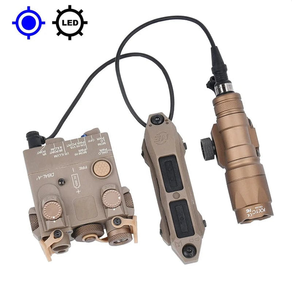 Planet Gates Surefir M600 M600C M600U M300A Airsoft Powerful Flashlight Tactical  DBAL Red Green Blue Dot Hunting  Airsoft Laser Dual Control