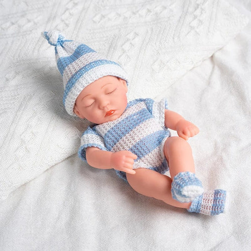 Planet Gates sweaterBLWH New Silicone Reborn Dolls 20cm Baby Reborn Toys Waterproof Vinyl Bebe Doll Cute Mini Reborn Baby Doll For Girls Birthday Gift