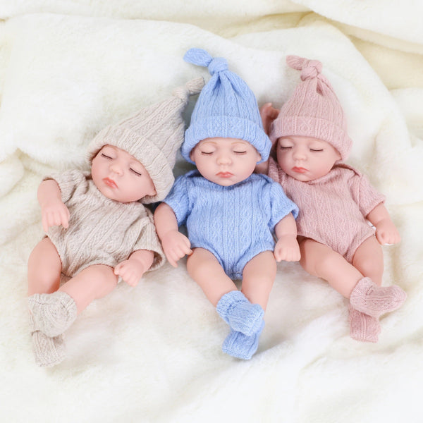 Planet Gates sweaterBLWH New Silicone Reborn Dolls 20cm Baby Reborn Toys Waterproof Vinyl Bebe Doll Cute Mini Reborn Baby Doll For Girls Birthday Gift