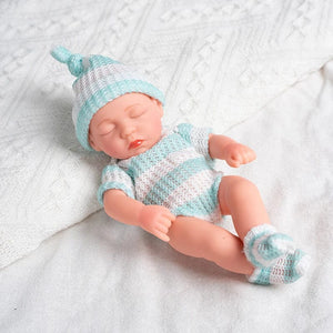 Planet Gates sweaterBLWH New Silicone Reborn Dolls 20cm Baby Reborn Toys Waterproof Vinyl Bebe Doll Cute Mini Reborn Baby Doll For Girls Birthday Gift