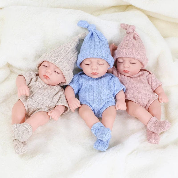Planet Gates sweaterBLWH New Silicone Reborn Dolls 20cm Baby Reborn Toys Waterproof Vinyl Bebe Doll Cute Mini Reborn Baby Doll For Girls Birthday Gift