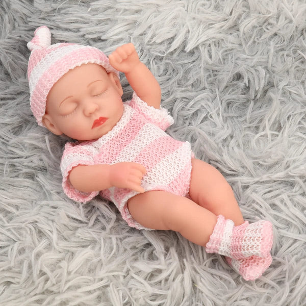 Planet Gates sweaterBLWH New Silicone Reborn Dolls 20cm Baby Reborn Toys Waterproof Vinyl Bebe Doll Cute Mini Reborn Baby Doll For Girls Birthday Gift