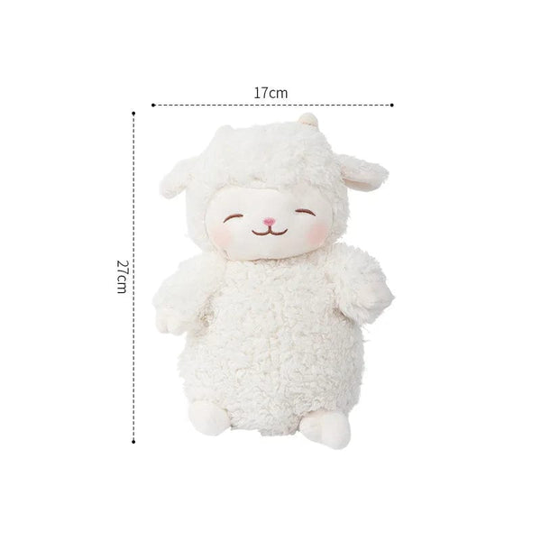 Planet Gates Sweet White Sheep Lam Hold Tulip Flower Soft Stuffed Hug Doll Plush Toy Kid Girl Birthday Christmas Gift 1pc