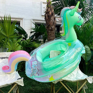 Planet Gates Swim Ring Inflatable Pool Float Baby Rainbow Sequined Unicorn for Kids Swimming Circle Children Swim Ring Pool Toys Floating