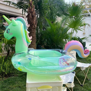 Planet Gates Swim Ring Inflatable Pool Float Baby Rainbow Sequined Unicorn for Kids Swimming Circle Children Swim Ring Pool Toys Floating