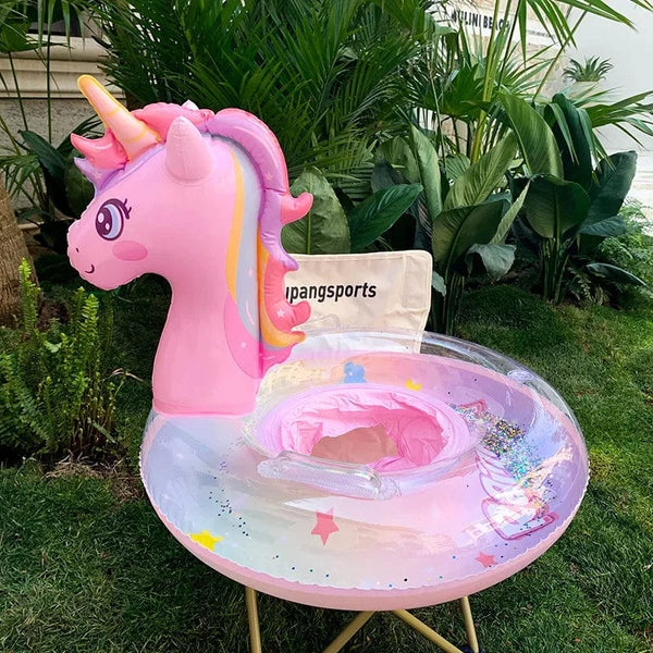 Planet Gates Swim Ring Inflatable Pool Float Baby Rainbow Sequined Unicorn for Kids Swimming Circle Children Swim Ring Pool Toys Floating