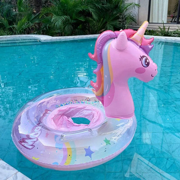 Planet Gates Swim Ring Inflatable Pool Float Baby Rainbow Sequined Unicorn for Kids Swimming Circle Children Swim Ring Pool Toys Floating